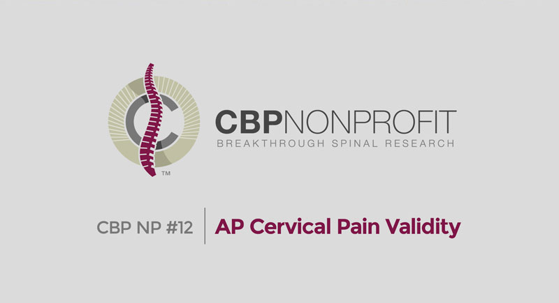 CBP NP #12 AP Cervical Pain Validity