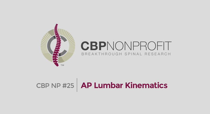 CBP NP #25: AP Lumbar Kinematics