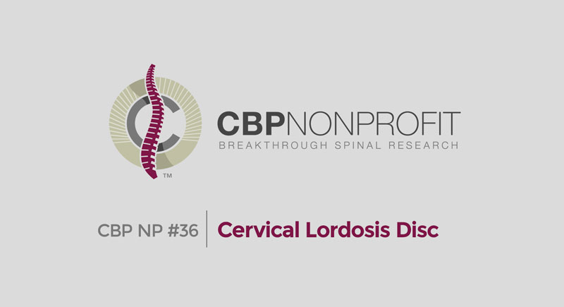 CBP NP #36: Cervical Lordosis Disc