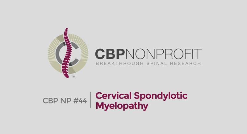 CBP NP #44: Cervical Spondylotic Myelopathy