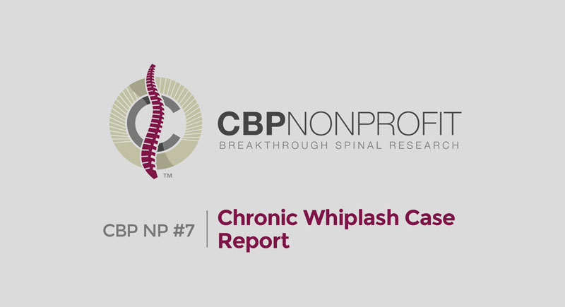 CBP NP #7: Chronic Whiplash Case Report
